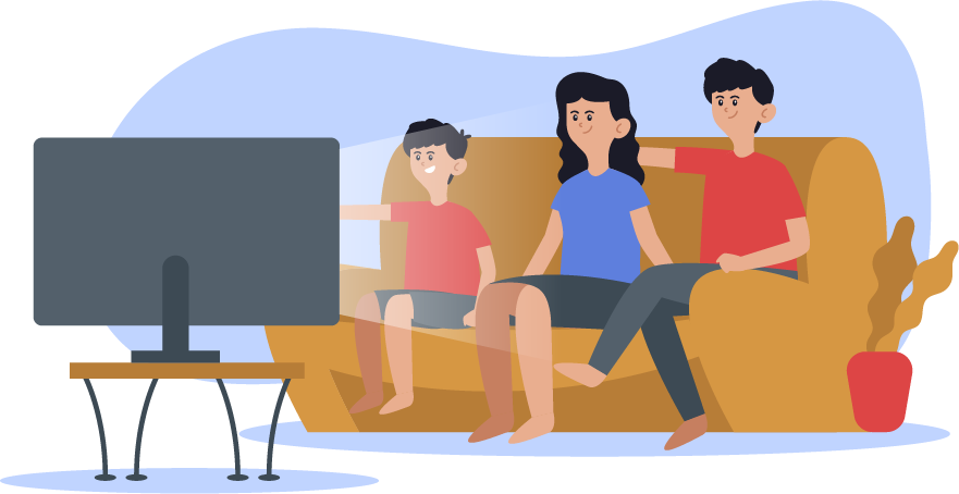 Family watching TV Family watching TV